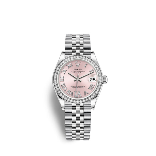Rolex Replica Watch Datejust 31, Oystersteel, 18kt White Gold and diamonds, 278384RBR-0028