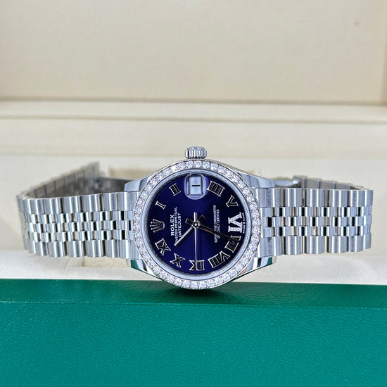 Rolex Replica Watch Datejust 31, Oystersteel, 18kt White Gold and diamonds, 278384RBR-0030