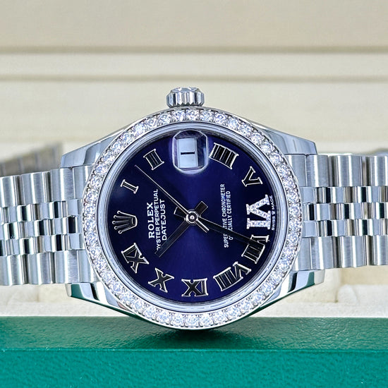 Rolex Replica Watch Datejust 31, Oystersteel, 18kt White Gold and diamonds, 278384RBR-0030