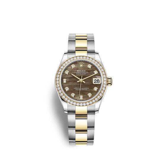 Rolex Replica Watch Datejust 31, Oystersteel, 18kt Yellow Gold and diamonds, 278383RBR-0023
