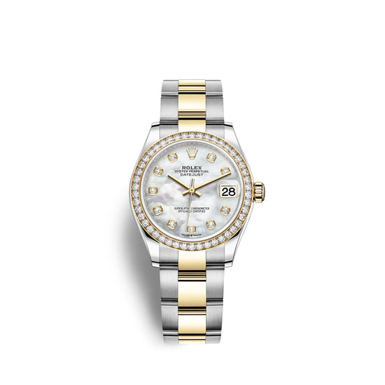 Rolex Replica Watch Datejust 31, Oystersteel, 18kt Yellow Gold and diamonds, 278383RBR-0027