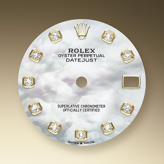 Rolex Replica Watch Datejust 31, Oystersteel, 18kt Yellow Gold and diamonds, 278383RBR-0027