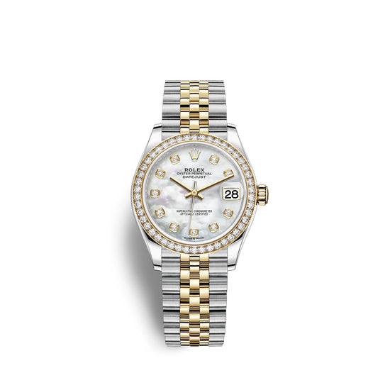 Rolex Replica Watch Datejust 31, Oystersteel, 18kt Yellow Gold and diamonds, 278383RBR-0028