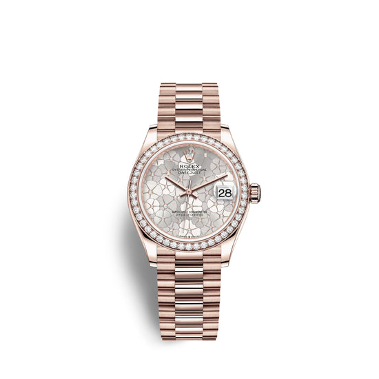 Rolex Replica Watch Datejust 31mm, 18k Everose Gold and Diamonds, 278285rbr-0036