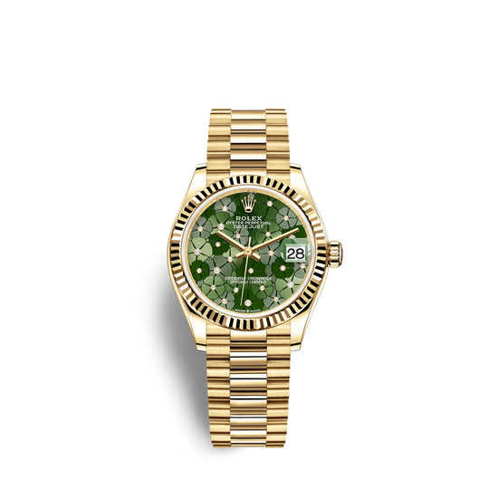 Rolex Replica Watch Datejust 31mm, 18k Yellow Gold and Diamonds, 278278-0046
