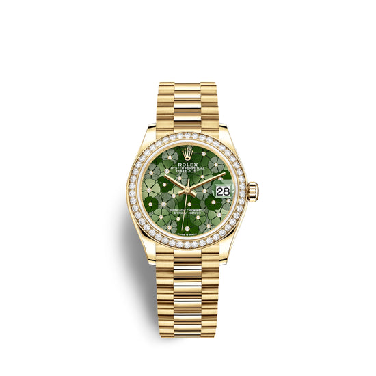 Rolex Replica Watch Datejust 31mm, 18k Yellow Gold and Diamonds, 278288rbr-0038