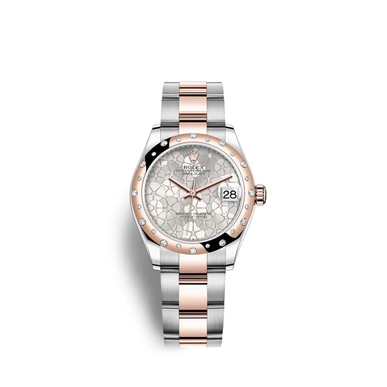 Rolex Replica Watch Datejust 31mm, Oystersteel and 18k Everose Gold with Diamonds, 278341rbr-0031