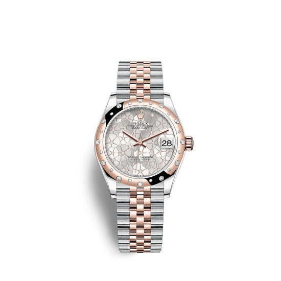 Rolex Replica Watch Datejust 31mm, Oystersteel and 18k Everose Gold with Diamonds, 278341rbr-0032