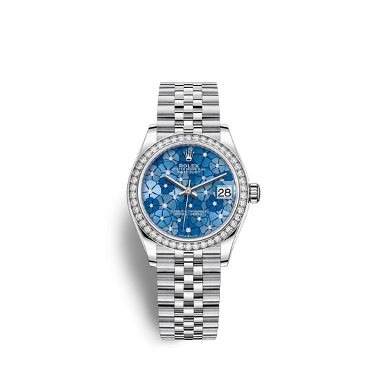 Rolex Replica Watch Datejust 31mm, Oystersteel and 18k White Gold with Diamonds, 278384rbr-0040