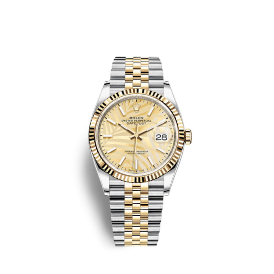 Rolex Replica Watch Datejust 36, 18k Yellow Gold and Stainless Steel, 36mm, 126233-0037