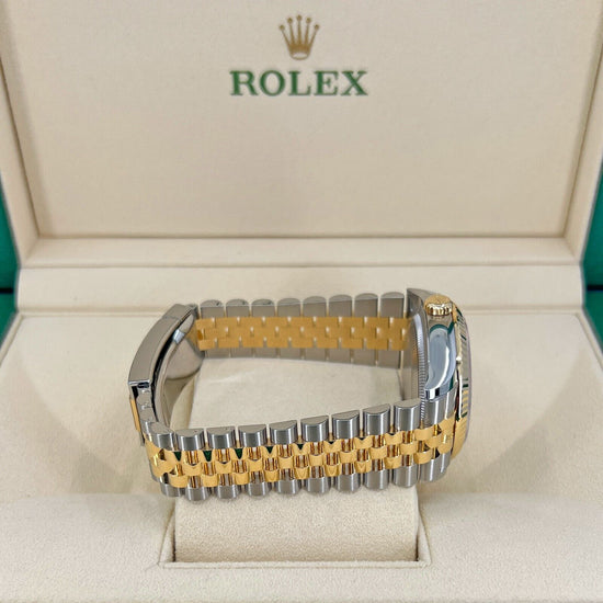 Rolex Replica Watch Datejust 36, 18k Yellow Gold and Stainless Steel, 36mm, Golden, palm motif dial, 126233-0037
