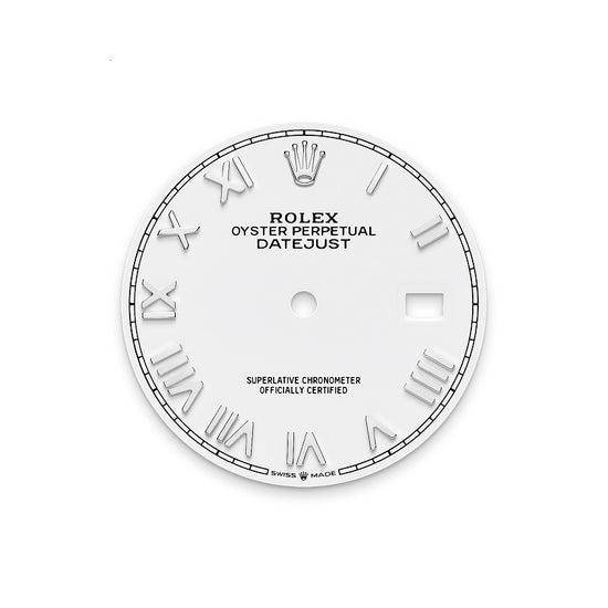 Rolex Replica Watch Datejust 36, Oystersteel and 18k White Gold, Intense white dial, Fluted Oyster, 126234-0062