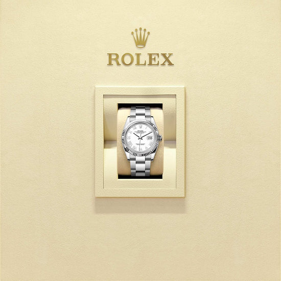 Rolex Replica Watch Datejust 36, Oystersteel and 18k White Gold, Intense white dial, Fluted Oyster, 126234-0062
