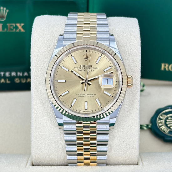 Rolex Replica Watch Datejust 36 Oystersteel and 18k Yellow Gold 126233-0015