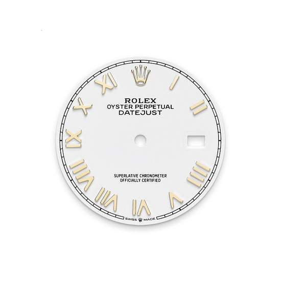 Rolex Replica Watch Datejust 36, Oystersteel and 18k Yellow Gold, Intense White Roman dial, Domed Jubilee, 126203-0047