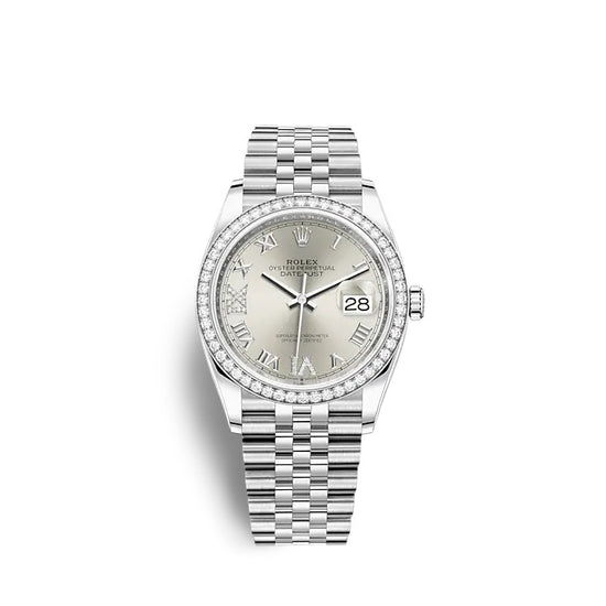 Rolex Replica Watch Datejust 36 Oystersteel and white gold 126284RBR-0021