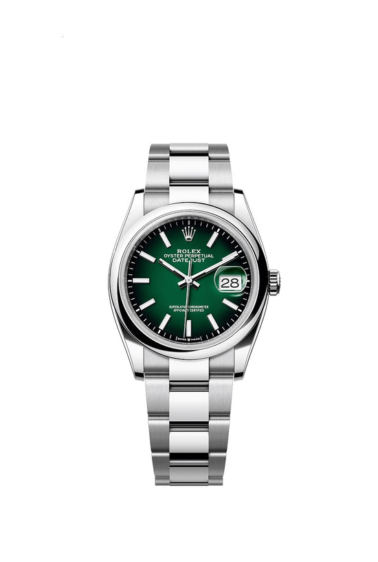 Rolex Replica Watch Datejust 36, Oystersteel, Green ombré dial, Domed Oyster, 126200-0025