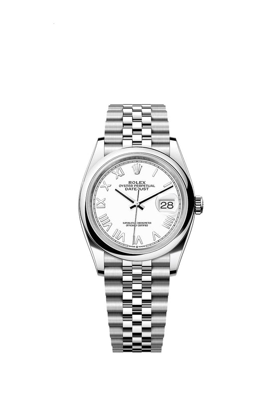 Rolex Replica Watch Datejust 36, Oystersteel, Intense White dial , Domed Jubilee, 126200-0027