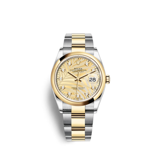 Rolex Replica Watch Datejust 36mm, Oystersteel and 18k Yellow Gold, 126203-0044