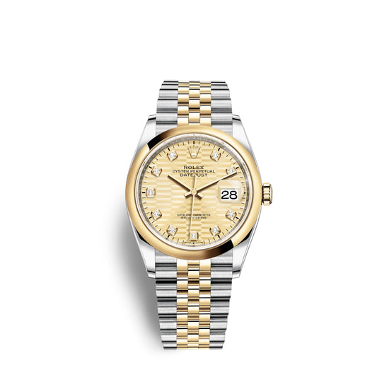 Rolex Replica Watch Datejust 36mm, Oystersteel and 18k Yellow Gold, 126203-0045