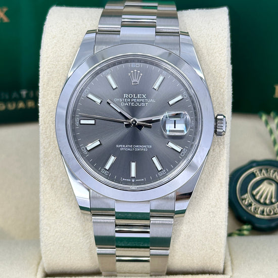 Rolex Replica Watch, Datejust 41, Oystersteel, 41mm, Slate/Rhodium Dial, Oyster, 126300-0007