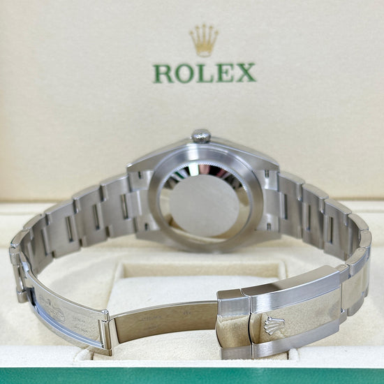 Rolex Replica Watch, Datejust 41, Oystersteel, 41mm, Slate/Rhodium Dial, Oyster, 126300-0007