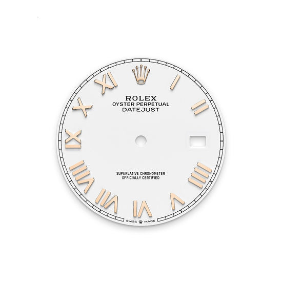 Rolex Replica Watch Datejust 41, Oystersteel and 18k Everose Gold, Intense White Roman dial, Smooth Jubilee, 126301-0026