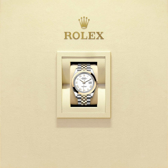Rolex Replica Watch Datejust 41, Oystersteel and 18k Yellow Gold, Intense White Roman dial, Smooth Jubilee, 126303-0026
