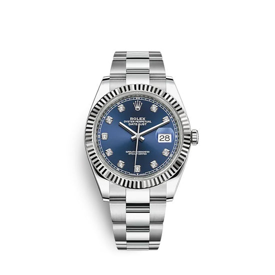Rolex Replica Watch Datejust 41 Oystersteel and white gold 126334-0015