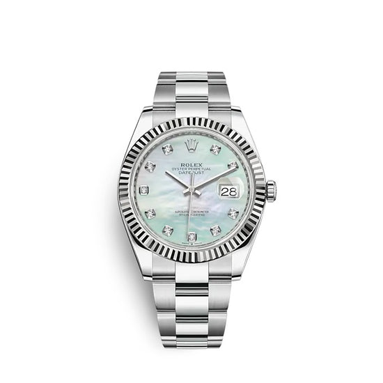 Rolex Replica Watch Datejust 41 Oystersteel and white gold 126334-0019