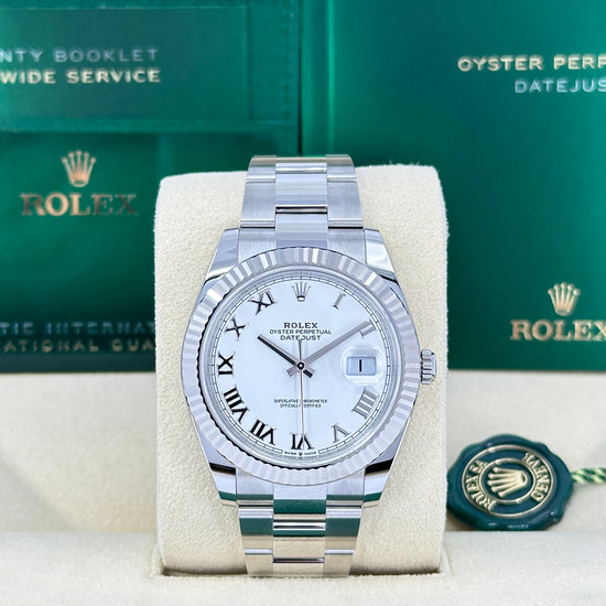 Rolex Replica Watch Datejust 41 Oystersteel and white gold 126334-0023