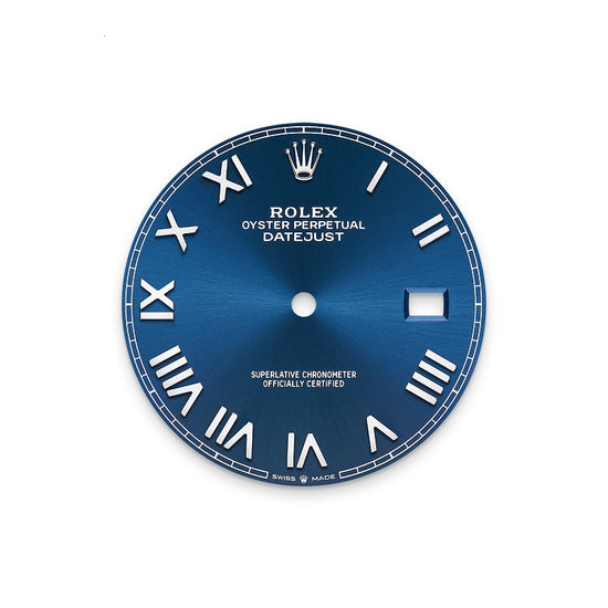 Rolex Replica Watch Datejust 41, Oystersteel, Bright blue sunray Roman dial, Smooth Oyster, 126300-0029
