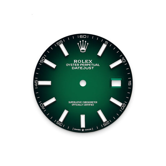 Rolex Replica Watch Datejust 41, Oystersteel, Green ombré dial, Smooth Jubilee, 126300-0026