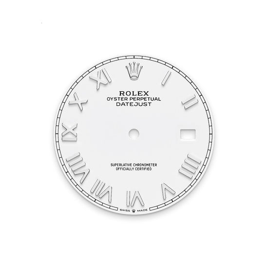 Rolex Replica Watch Datejust 41, Oystersteel, Intense white Roman dial, Smooth Oyster, 126300-0027