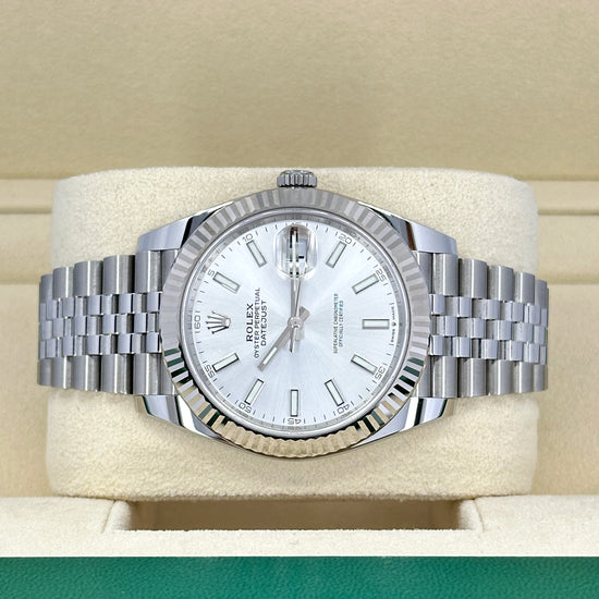 Rolex Replica Watch Datejust 41, Stainless Steel and 18k White Gold, 41mm, 126334-0004