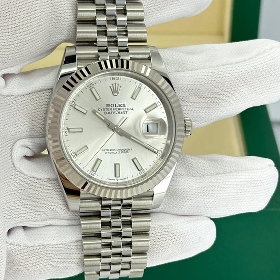 Rolex Replica Watch Datejust 41, Stainless Steel and 18k White Gold, 41mm, 126334-0004