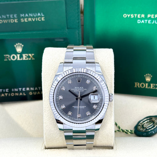 Rolex Replica Watch Datejust 41, Stainless Steel and 18k White Gold, 41mm, 126334-0005