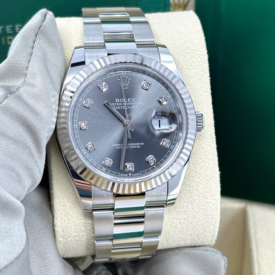 Rolex Replica Watch Datejust 41, Stainless Steel and 18k White Gold, 41mm, 126334-0005
