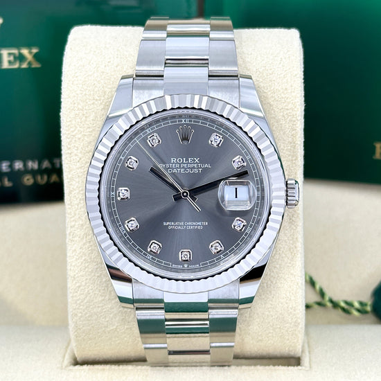 Rolex Replica Watch Datejust 41, Stainless Steel and 18k White Gold, 41mm, 126334-0005