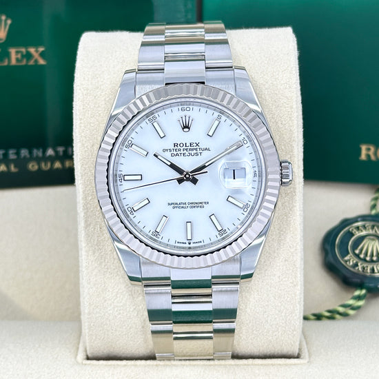 Rolex Replica Watch Datejust 41, Stainless Steel and 18k White Gold, 41mm, 126334-0009