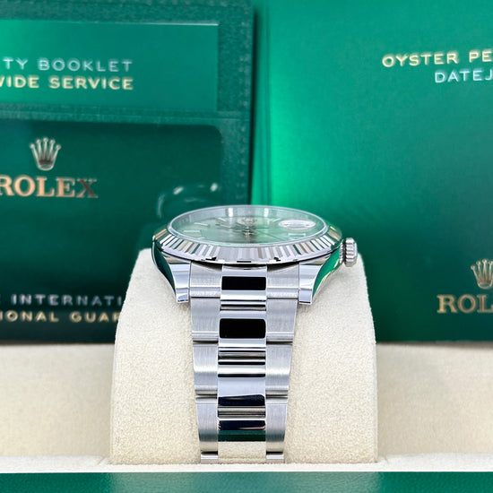 Rolex Replica Watch Datejust 41, Stainless Steel and 18k White Gold, 41mm, Mint 2022, 126334-0003