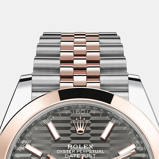 Rolex Replica Watch Datejust 41mm, Oystersteel and 18k Everose Gold, 126301-0020