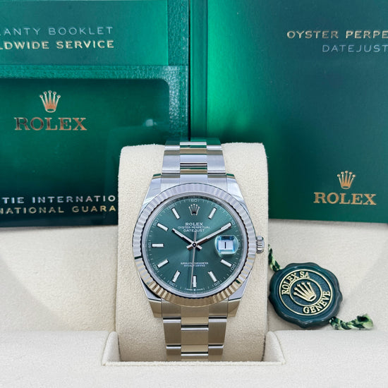 Rolex Replica Watch Datejust 41mm, Oystersteel and 18k White Gold, 126334-0027