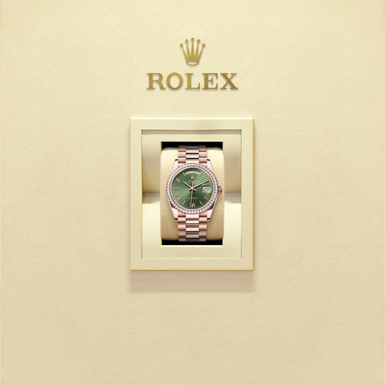 Rolex Replica Watch Day-Date 36, 18k Everose Gold and Diamond-set, 36mm, 128345rbr-0085