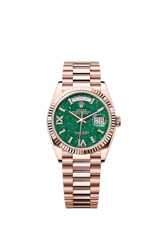 Rolex Replica Watch Day-Date 36, 18k Everose Gold with Diamond-set, 36mm, 128235-0068