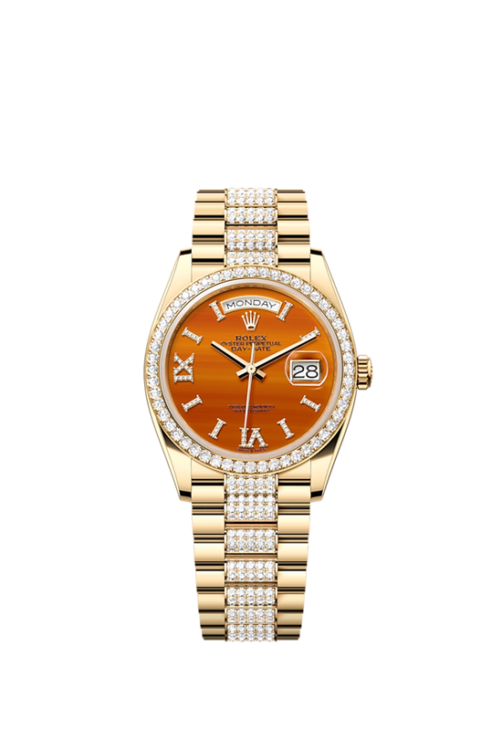 Rolex Replica Watch Day-Date 36, 18k Yellow Gold with Diamond-set, 36mm, 128348rbr-0050