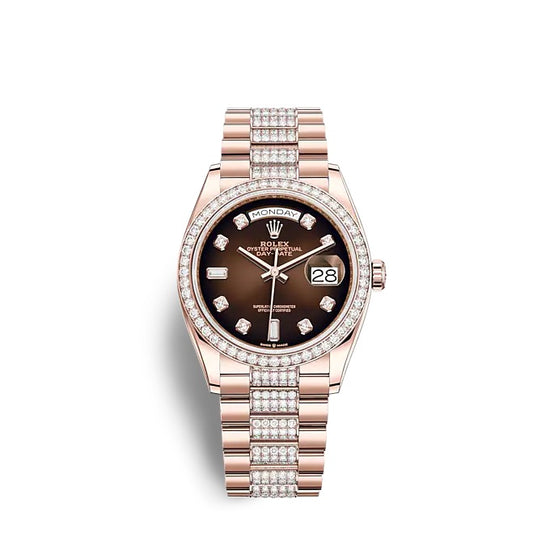 Rolex Replica Watch Day-Date 36 Everose gold 128345RBR-0041