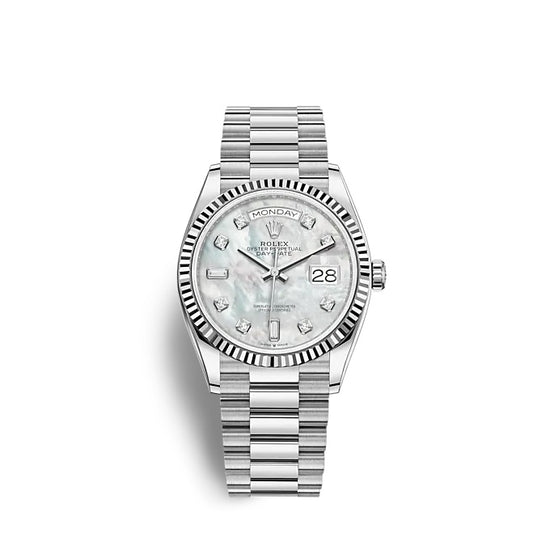 Rolex Replica Watch Day-Date 36 White gold 128239-0007