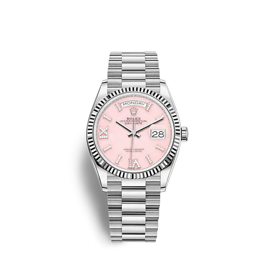 Rolex Replica Watch Day-Date 36 White gold 128239-0021