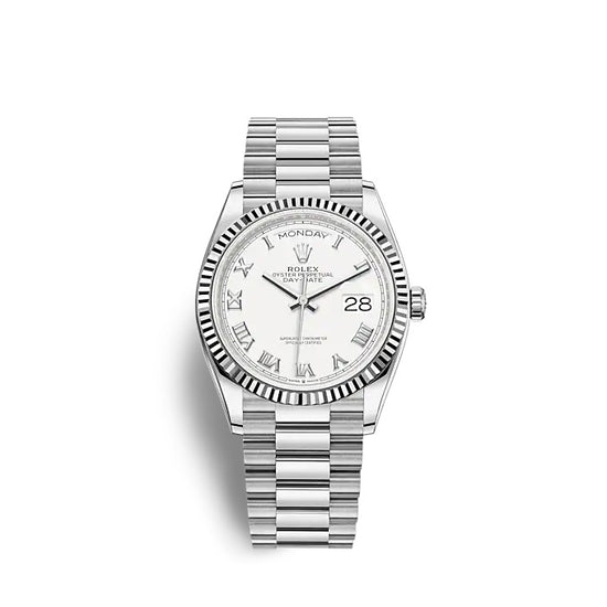 Rolex Replica Watch Day-Date 36 White gold 128239-0038